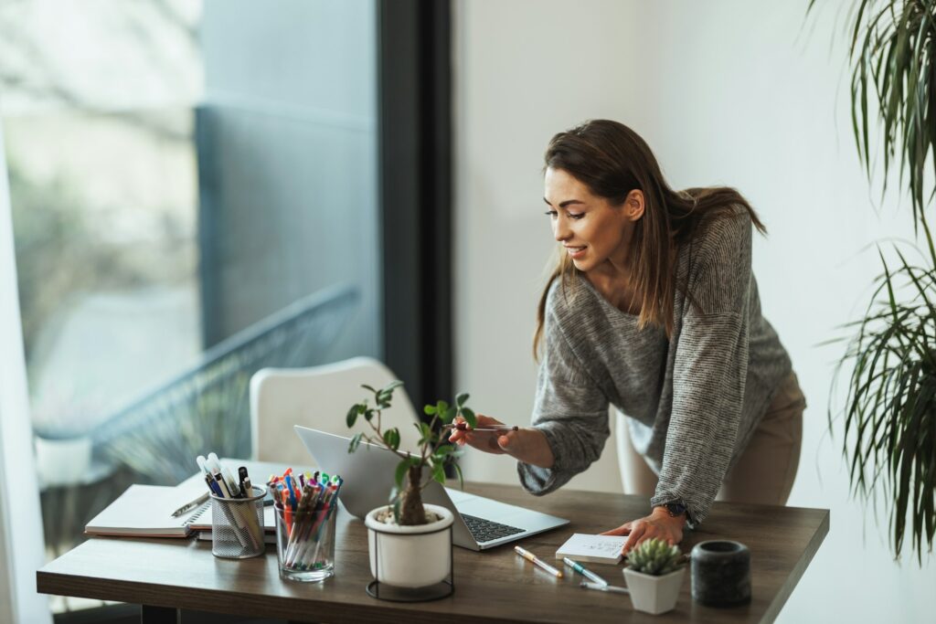 Woman Working From Home