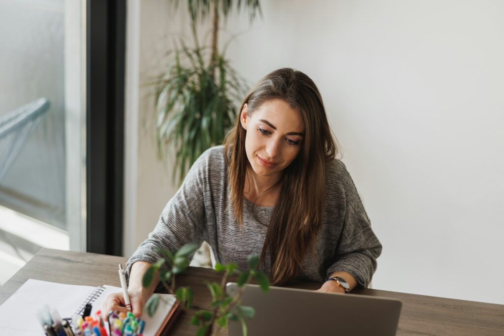 Woman Working From Home